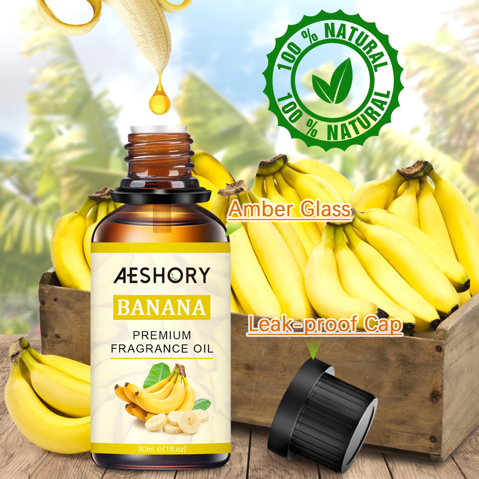 aeshory-therisches-l-banane-30-ml-100-nat-rlich-f-r-diffuser-massage-bad-diy-ker image 2
