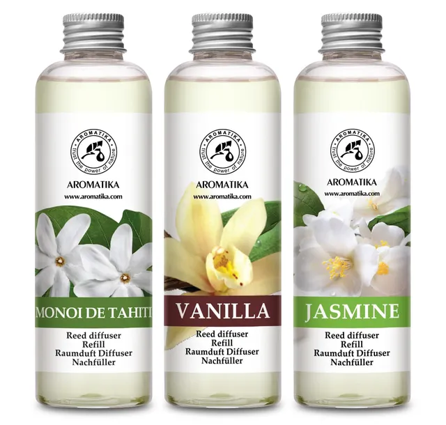 aromatika-raumduft-diffuser-nachf-ller-set-monoi-de-tahiti-vanille-jasmin-3x200- image 1