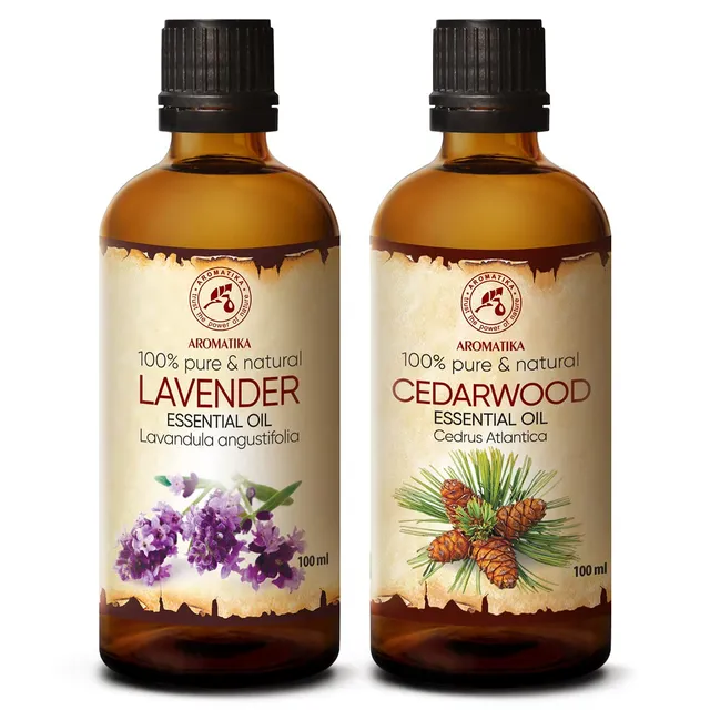 aromatika-therische-le-set-lavendel-zedernholz-2x100-ml image 1