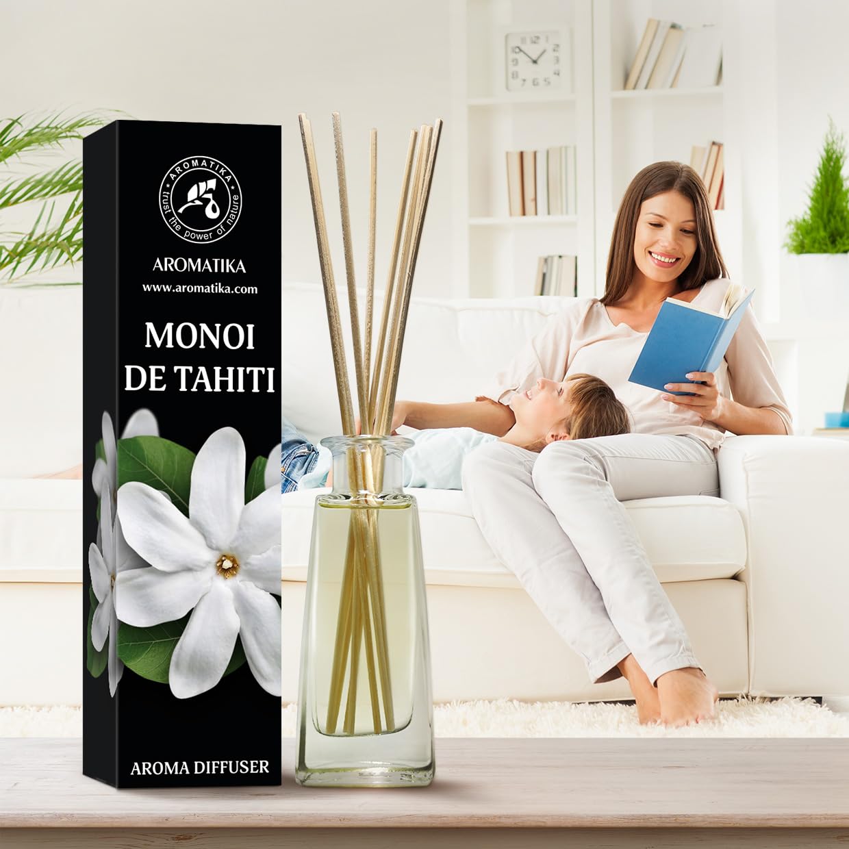 aromatika-raumduft-diffuser-monoi-de-tahiti-2-x-100-ml-mit-st-bchen image 3