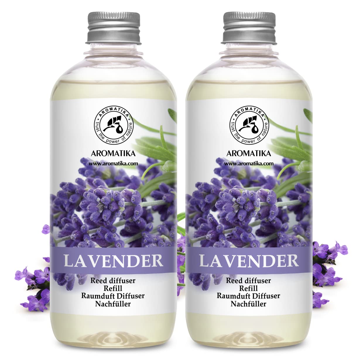 aromatika-raumduft-nachf-ller-lavendel-2x500-ml-f-r-duftdiffusor image 2