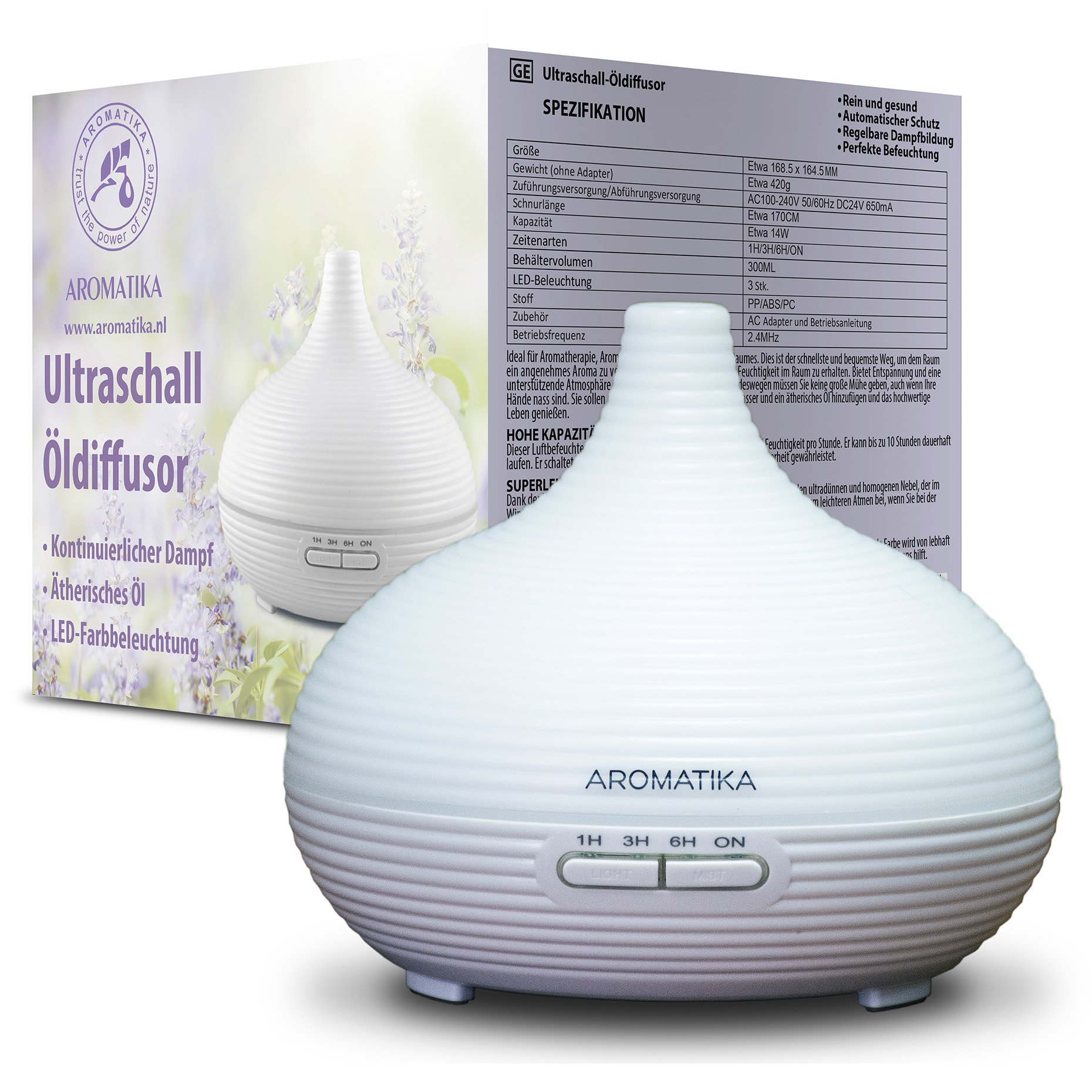 aromatika-aroma-diffuser-ultraschall-luftbefeuchter-300ml image 2