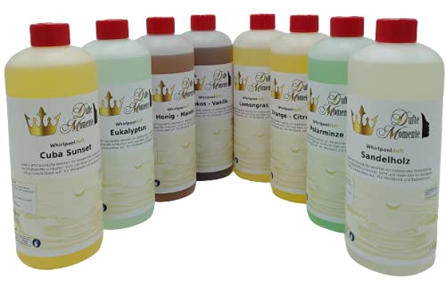 dufte-momente-whirlpool-duft-set-8x1-liter-cuba-sunset-eukalyptus-honig-mandel-u image 7