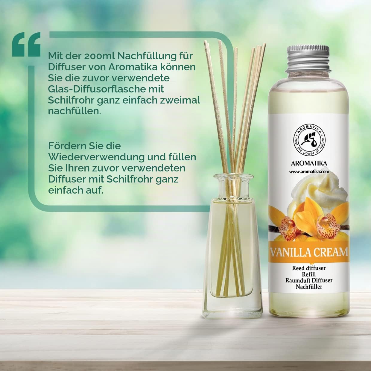 aromatika-diffuser-nachf-ller-vanille-creme-200ml-reed-diffuser-refill image 8