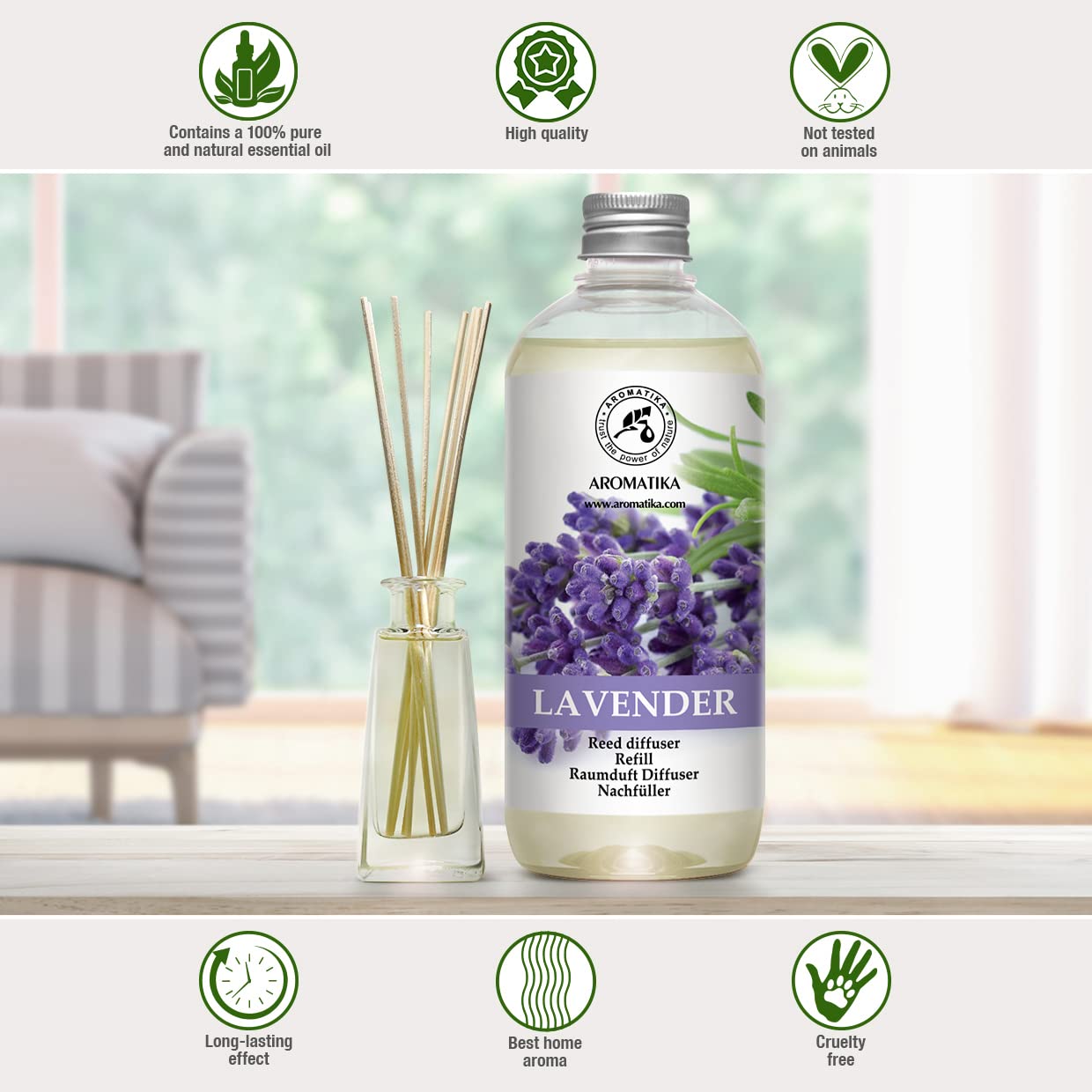 aromatika-raumduft-nachf-ller-lavendel-2x500-ml-f-r-duftdiffusor image 4