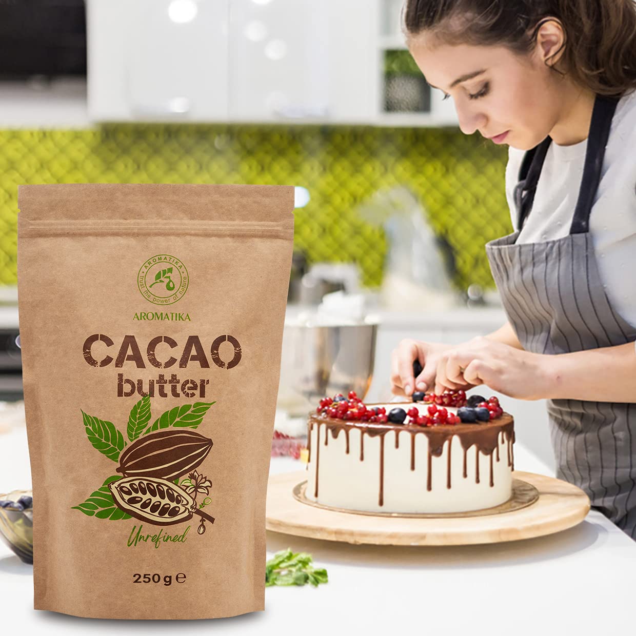 aromatika-cacao-butter-250-g-unraffinierte-kakaobutter-theobroma-cacao image 7