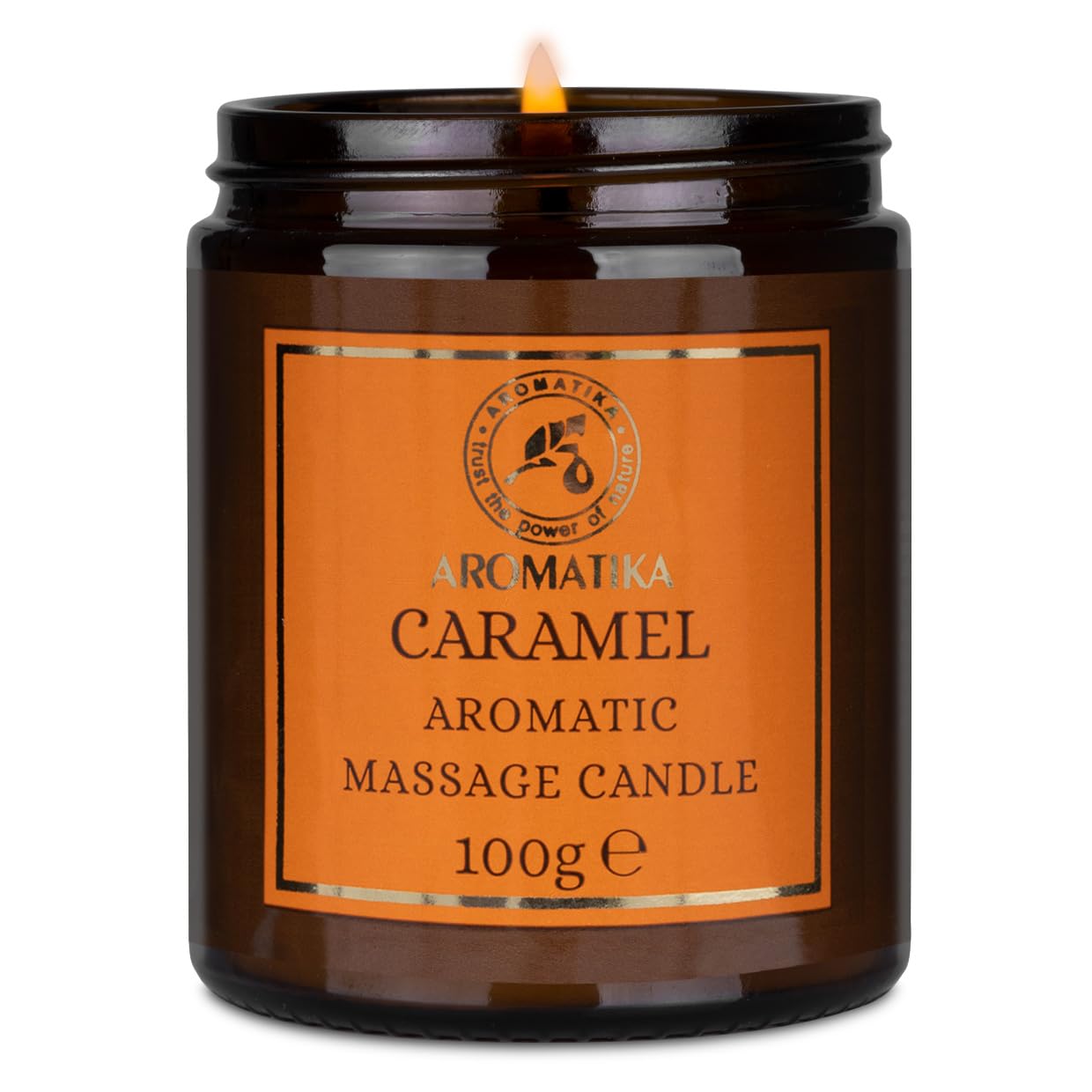aromatika-massagekerze-karamell-100-g-sojawachs-mit-kokos-und-mandel-l image 2