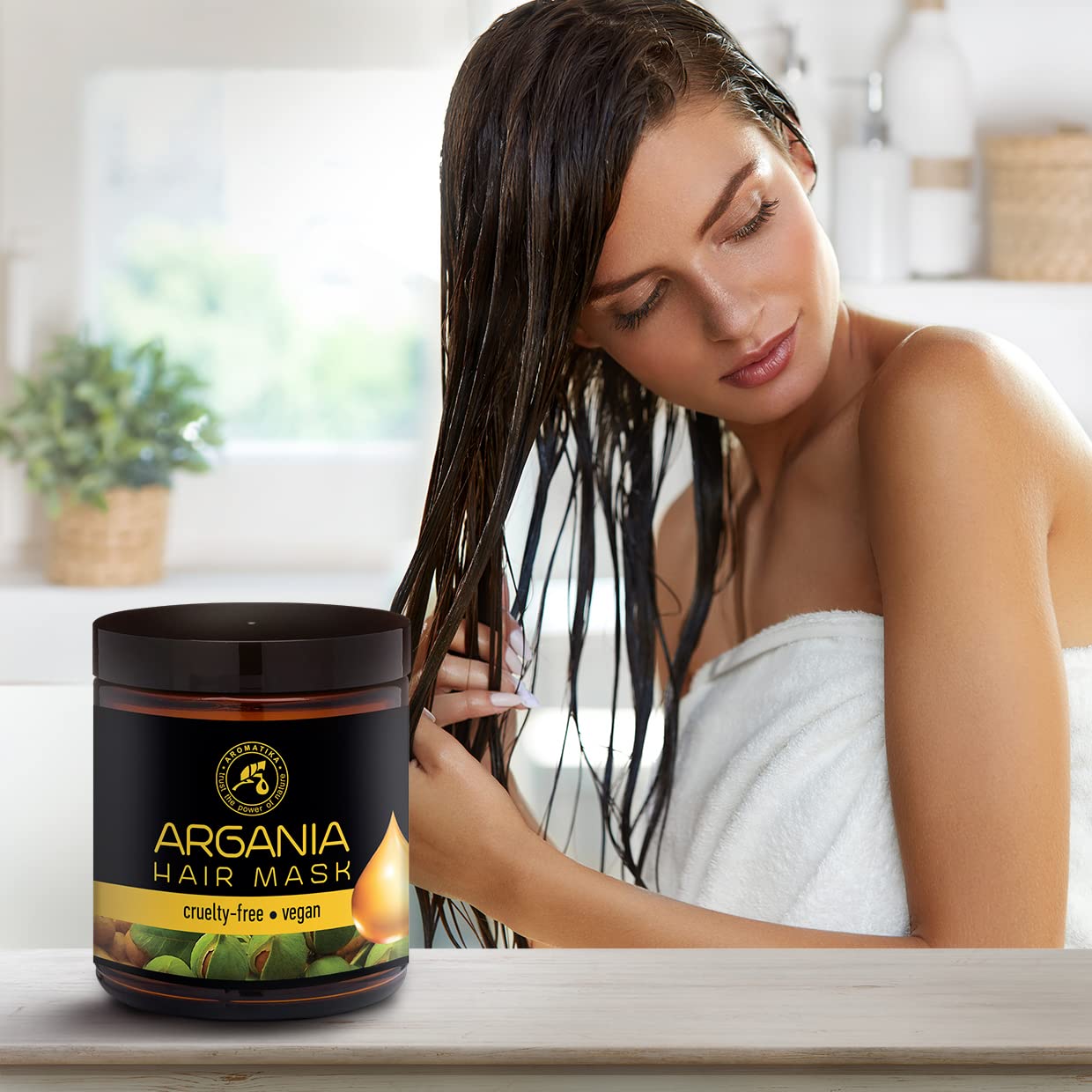 aromatika-argan-l-haarkur-250-ml-mit-argan-l-und-kokos-l-haarmaske image 5