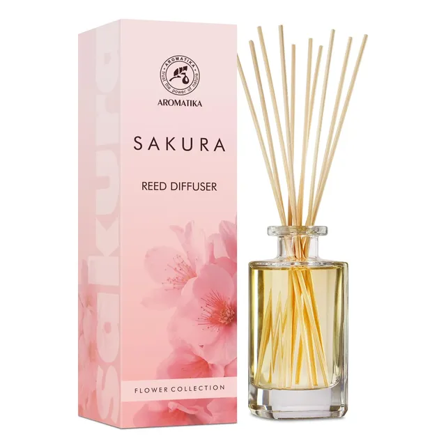 aromatika-raumduft-diffuser-sakura-140-ml-reed-diffuser-kirschbl-te-mit-st-bchen image 1