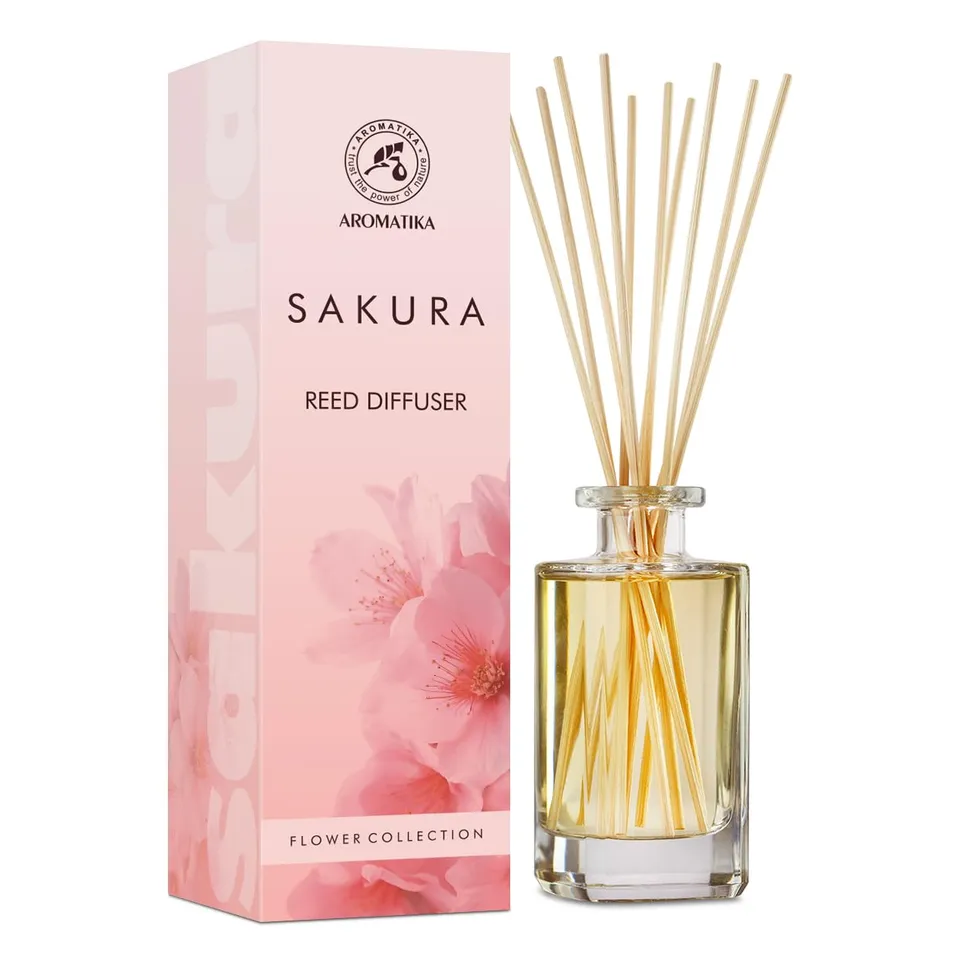 aromatika-raumduft-diffuser-sakura-140-ml-reed-diffuser-kirschbl-te-mit-st-bchen image 1