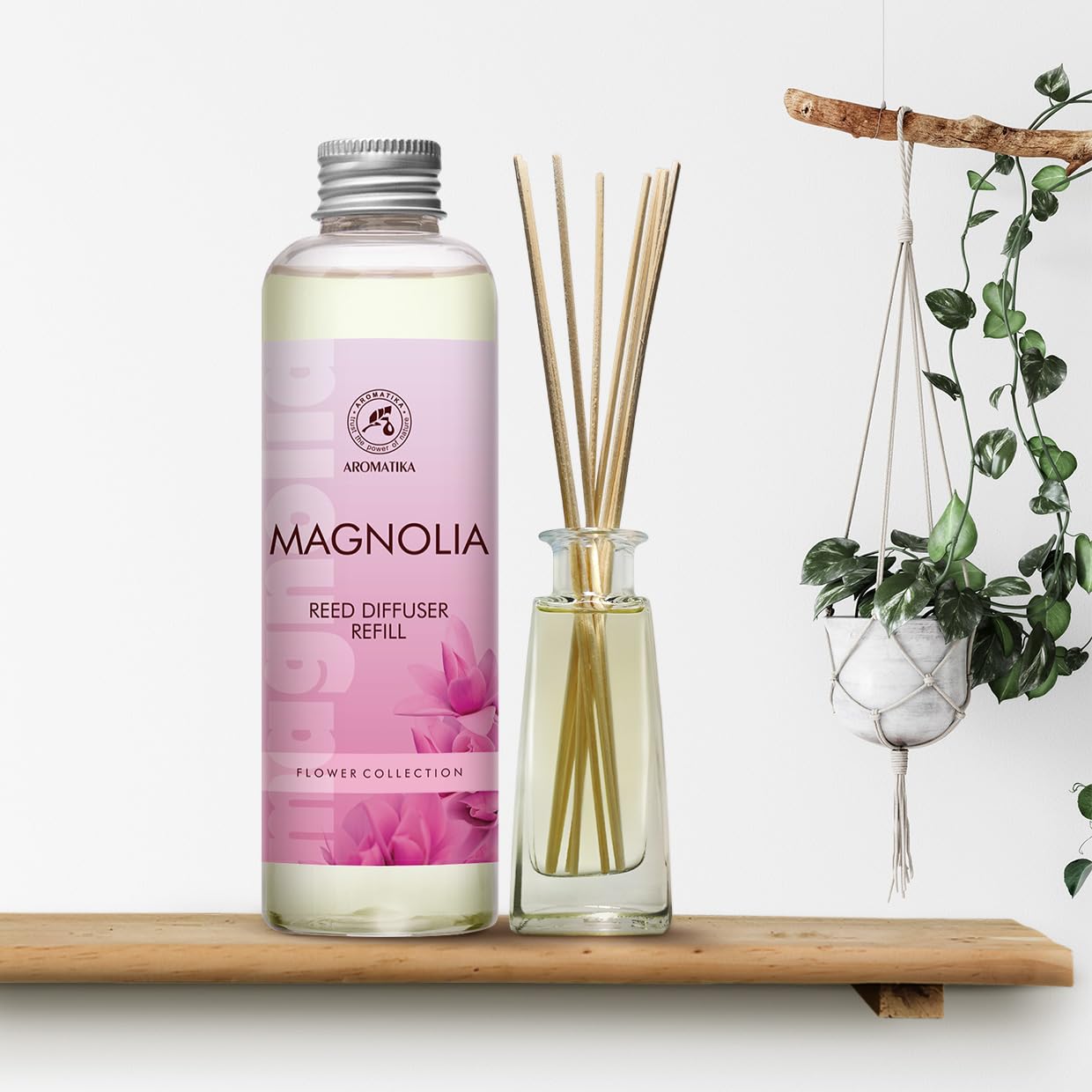 aromatika-raumduft-nachf-llflasche-magnolie-200ml-reed-diffuser-refill image 6