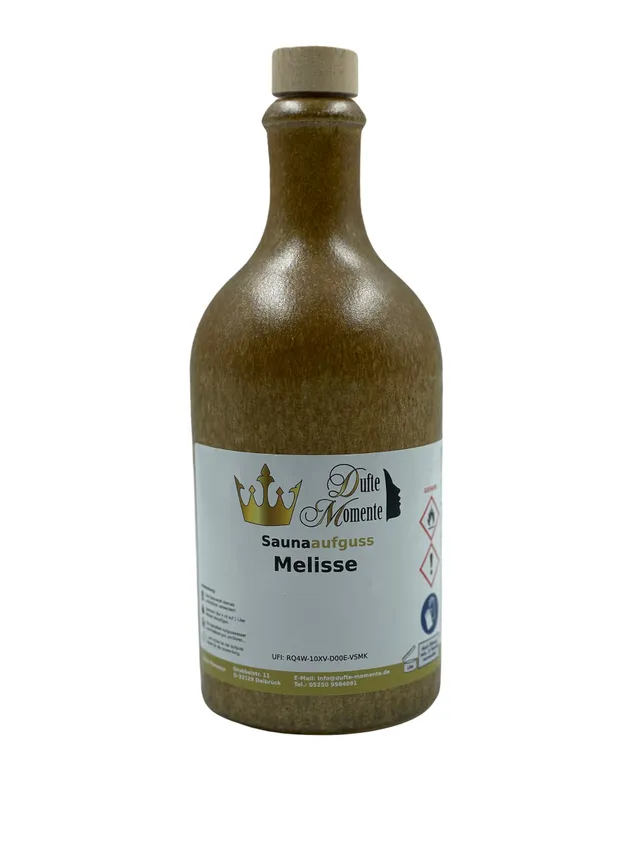 dufte-momente-saunaaufguss-melisse-500-ml-steingutflasche-mit-kork image 1