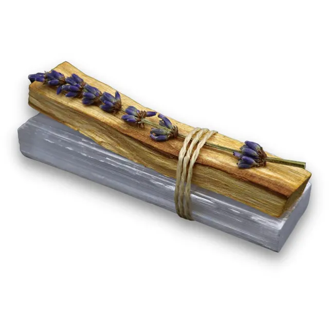 lavisa-palo-santo-smudge-kit-mit-selenit-stab-und-lavendel image 1