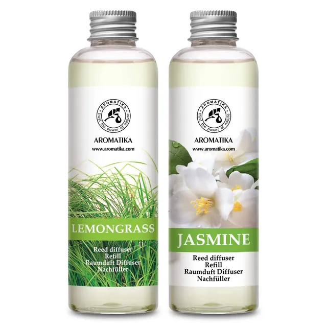 aromatika-raumduft-diffuser-nachf-ller-lemongrass-jasmin-400ml-2x200ml image 1