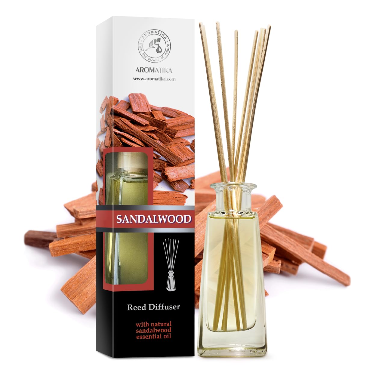 aromatika-raumduft-diffuser-sandelholz-100-ml-duftdiffusor-mit-10-bambus-st-bche image 2