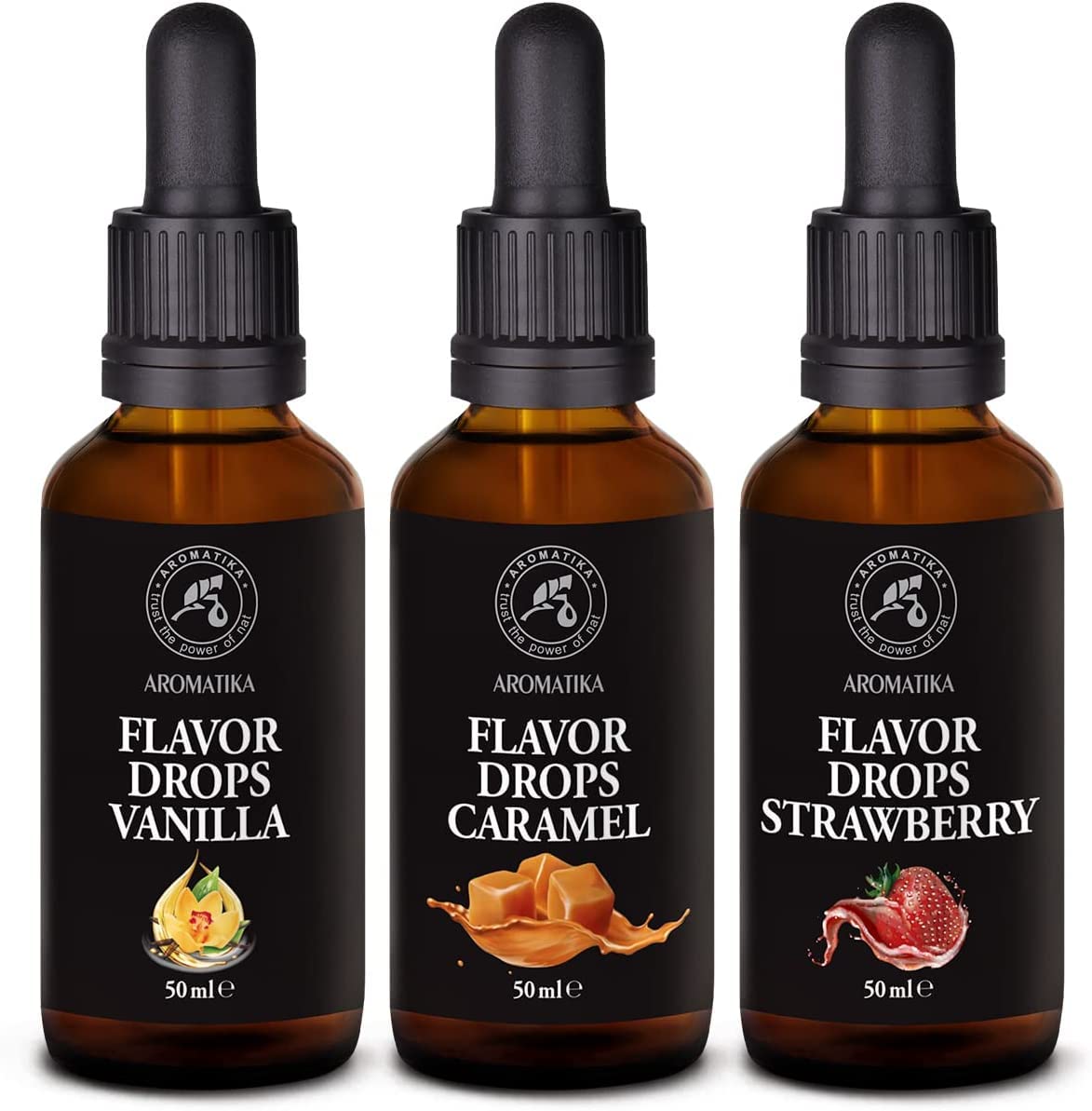 aromatika-flavour-drops-set-3x50ml-karamell-vanille-erdbeere image 1