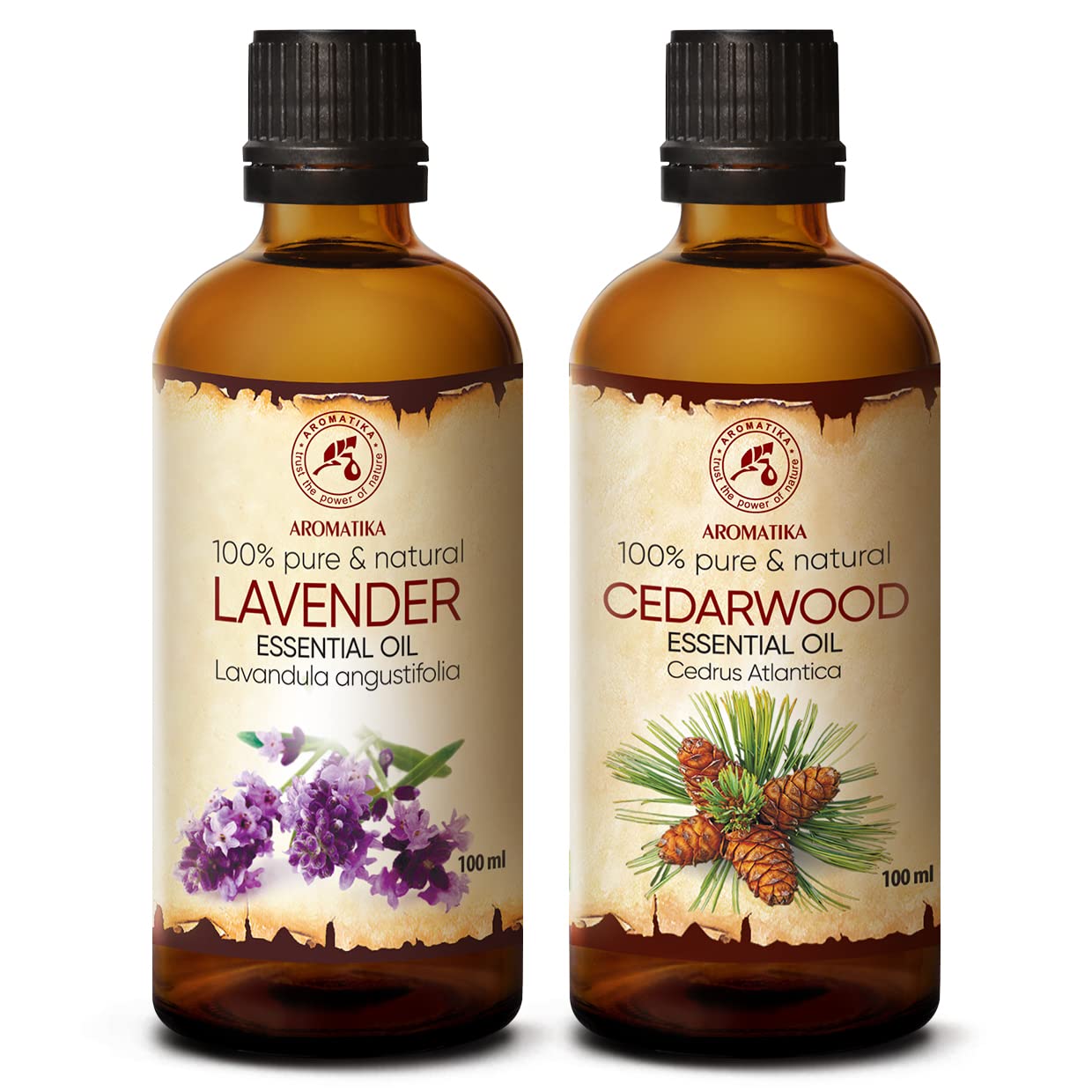 aromatika-therische-le-set-lavendel-zedernholz-2x100-ml image 1