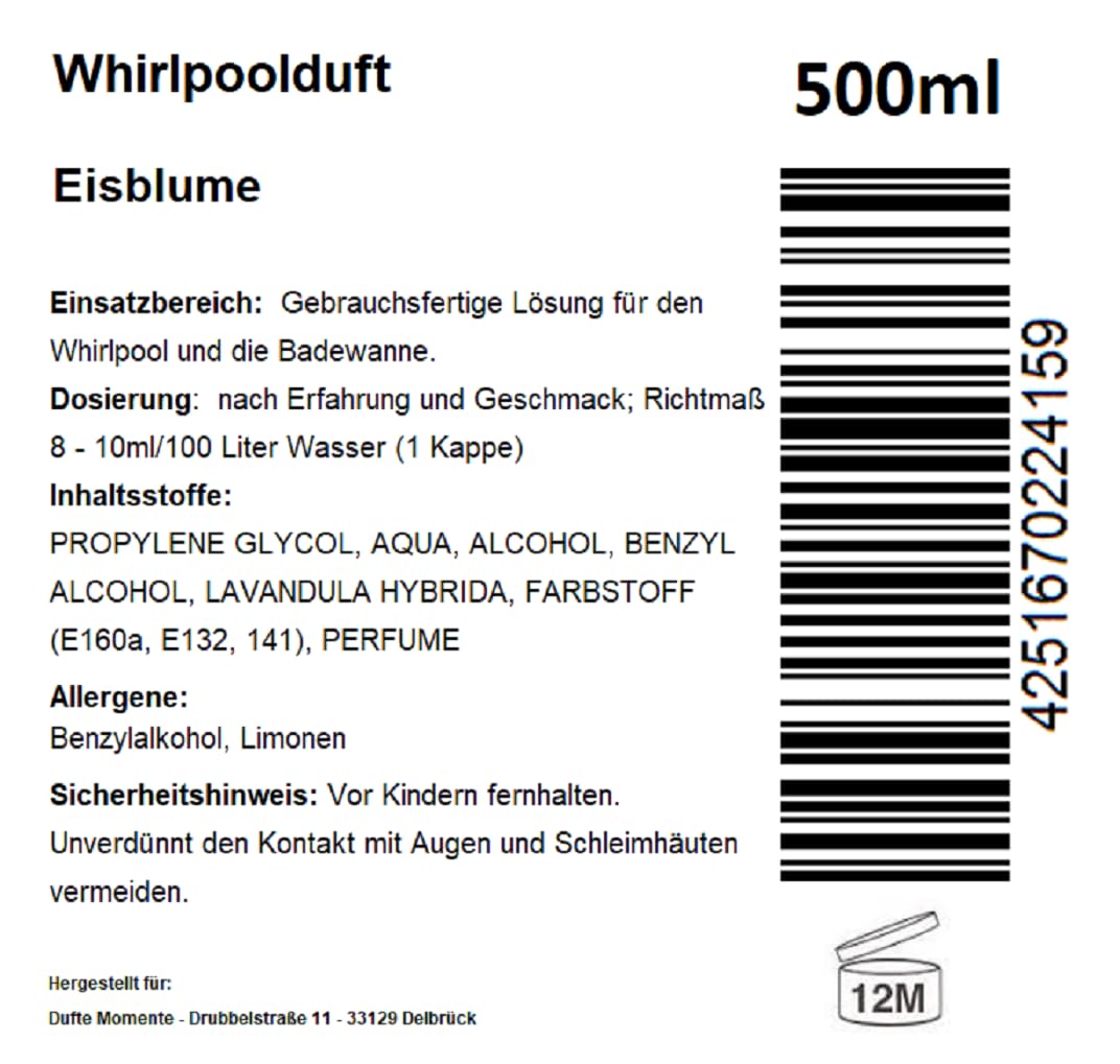 dufte-momente-whirlpoolduft-eisblume-500ml-geranium-menthol-rose-ohne-schaum image 2