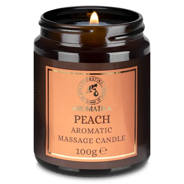 aromatika-massagekerze-pfirsich-100-g-sojawachs-mit-kokos-l-mandel-l image 1