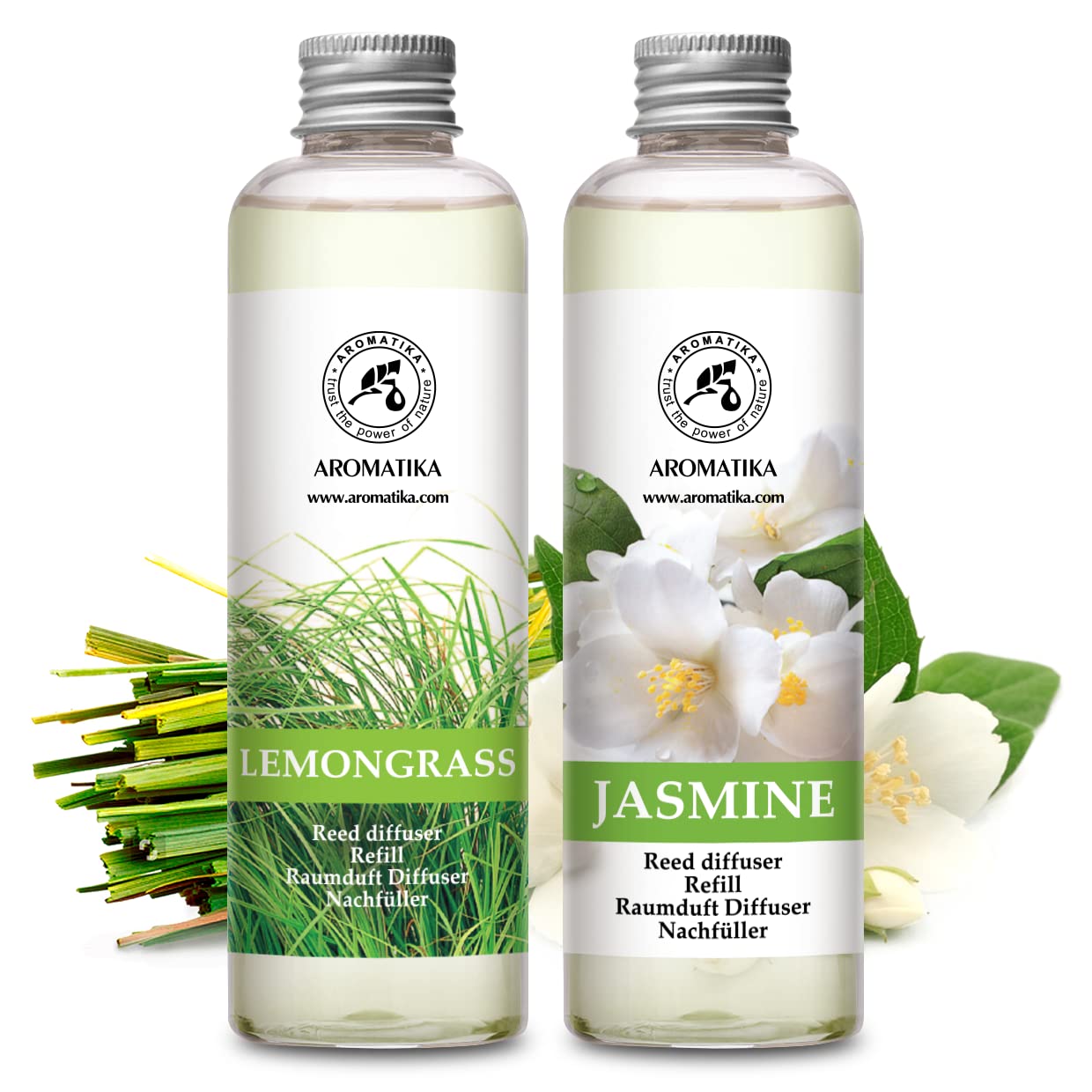 aromatika-raumduft-diffuser-nachf-ller-lemongrass-jasmin-400ml-2x200ml image 2