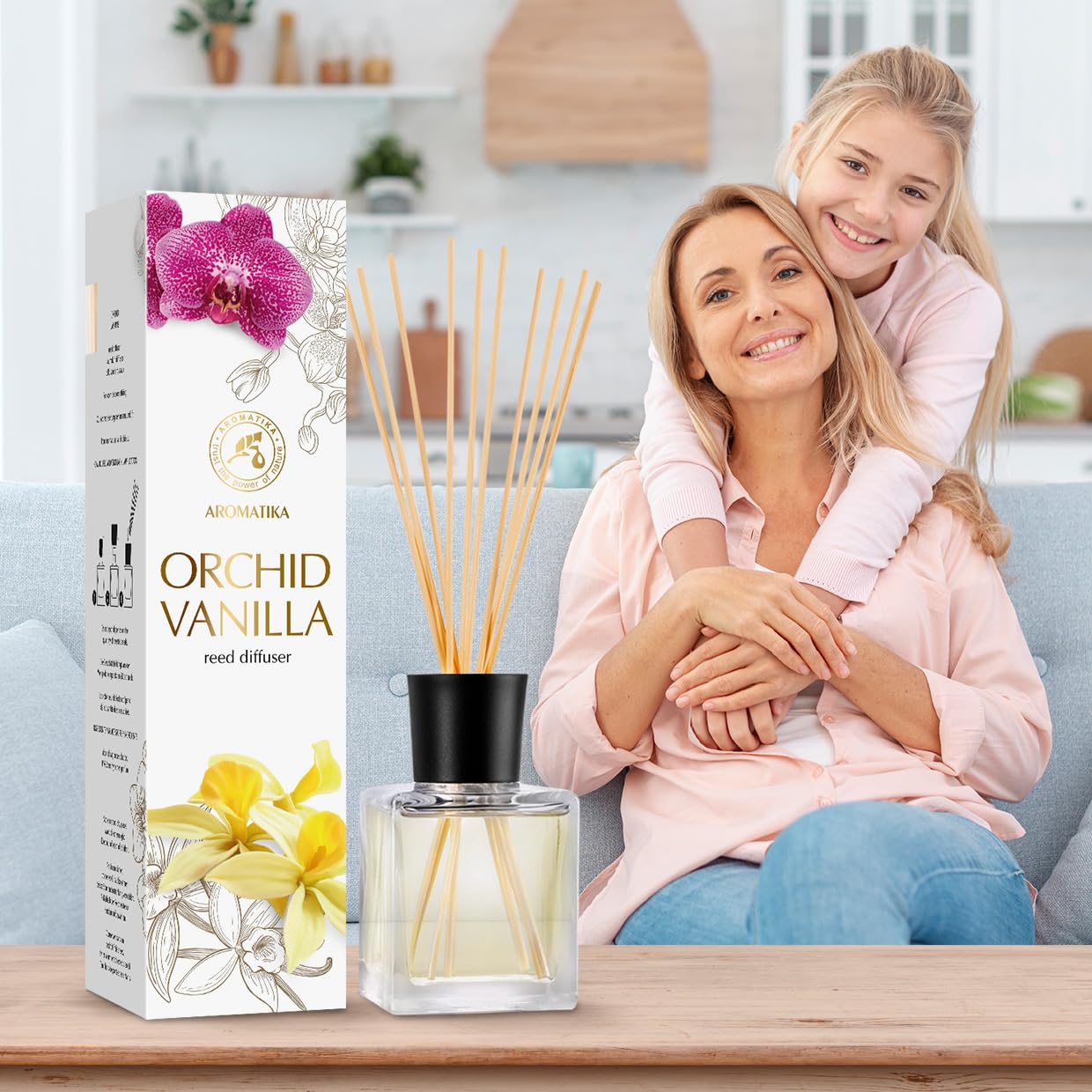 aromatika-raumduft-diffuser-orchidee-vanille-100ml-mit-st-bchen image 3