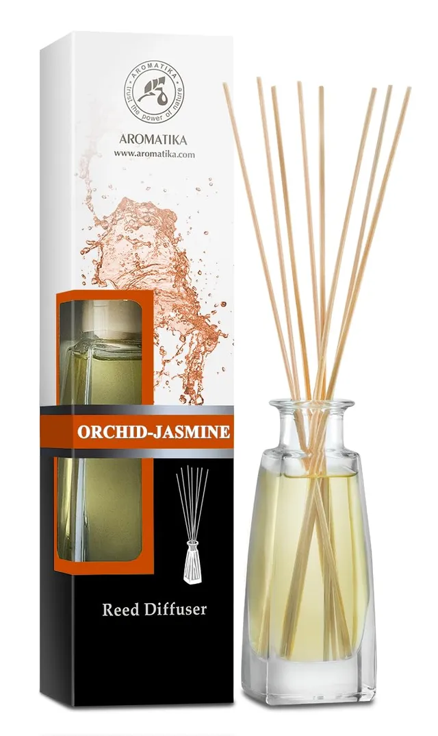 aromatika-raumduft-diffuser-orchidee-jasmin-100ml-mit-st-bchen-reed-diffuser image 1