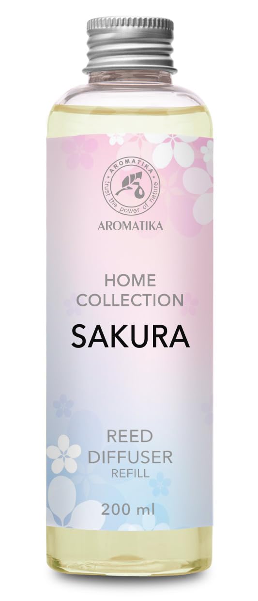 aromatika-raumduft-nachf-ller-sakura-200-ml-reed-diffuser-refill-kirschbl-te image 1