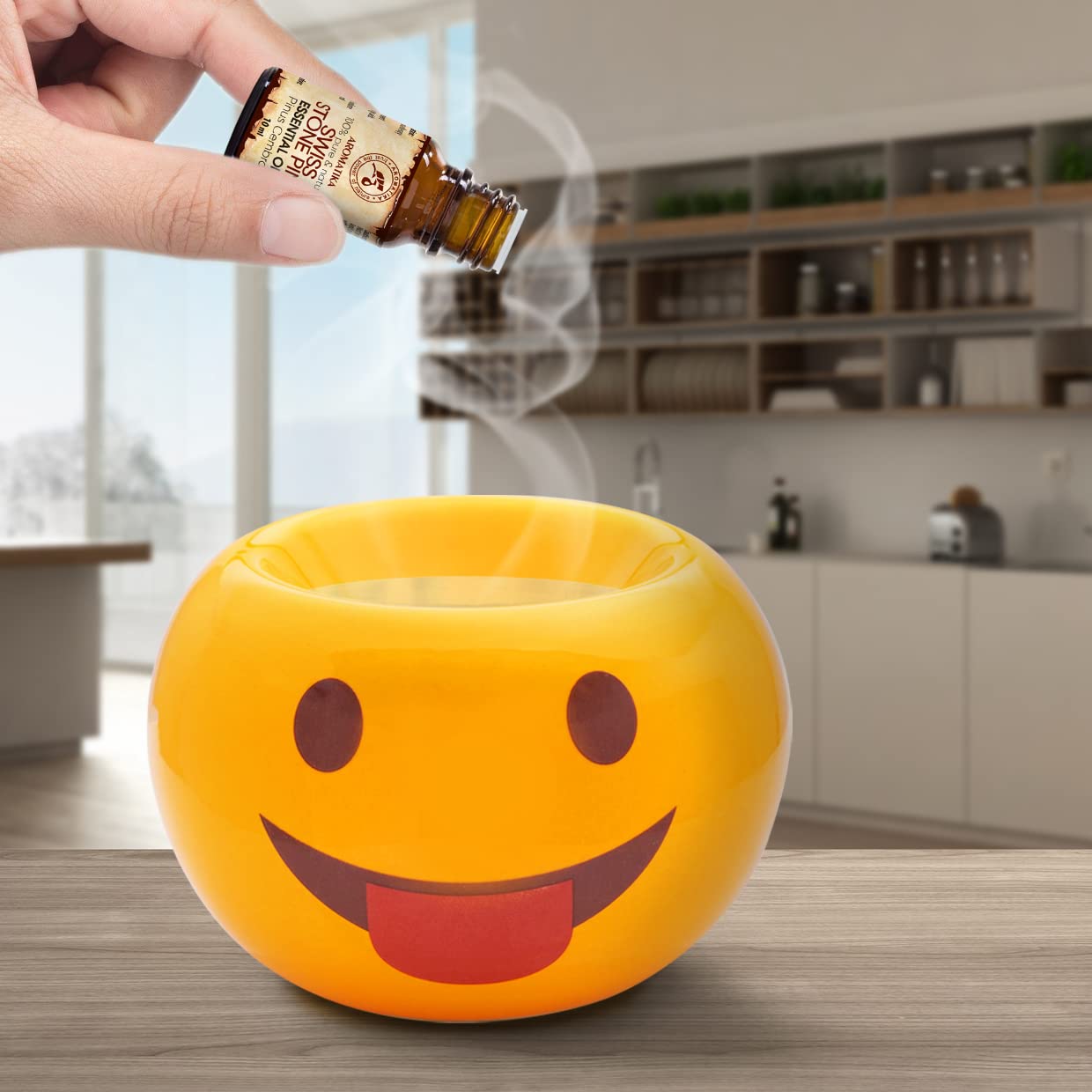 aromatika-duftlampe-smiley-keramik-aromalampe-150ml-teelichthalter image 2