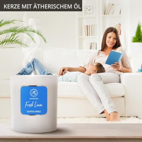 aromatika-duftkerze-frische-bettw-sche-200-g-sojawachs-kerze-fresh-linen-im-glas image 5