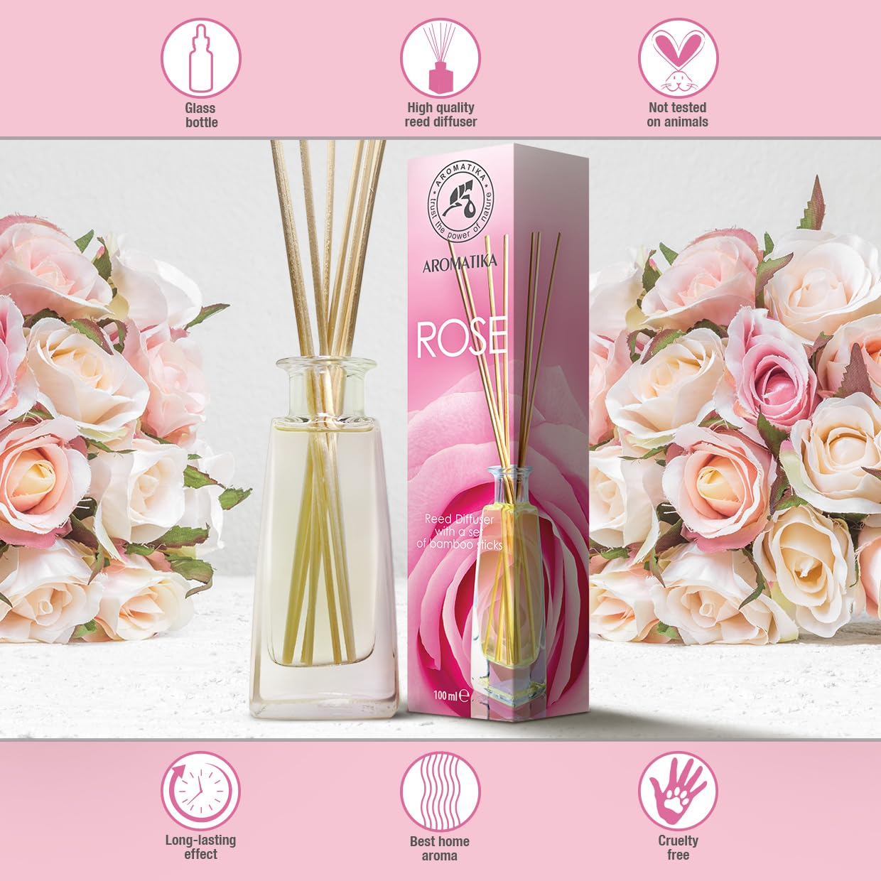 aromatika-rose-raumduft-diffuser-100ml-mit-10-bambusst-bchen image 4