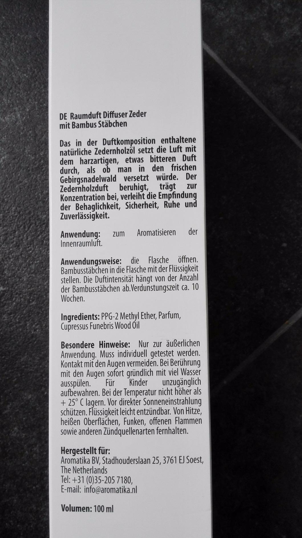 Sehr angenehmer Holzduft