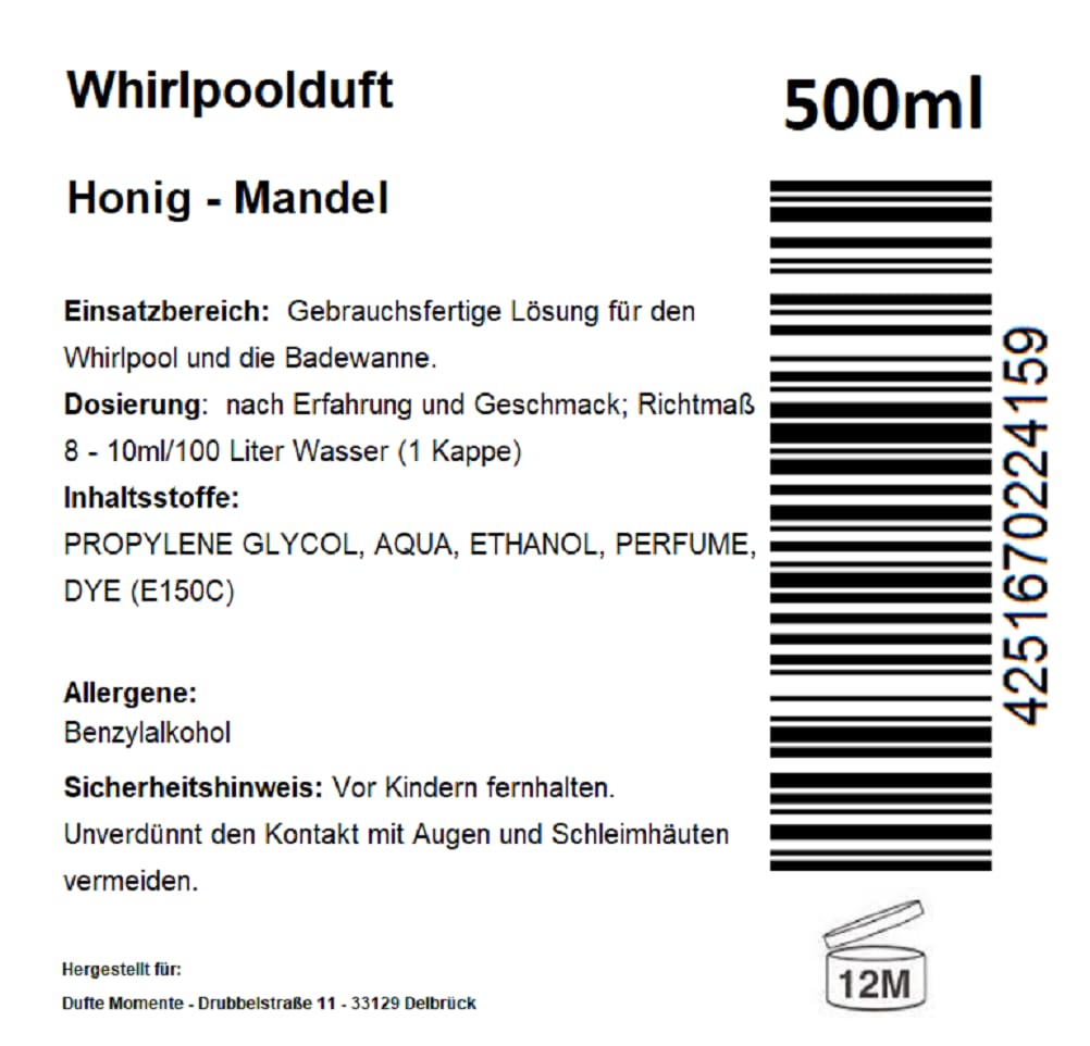 dufte-momente-whirlpool-duft-honig-mandel-500-ml-bade-spa-duft image 2