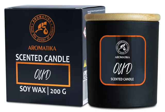 aromatika-duftkerze-oud-200g-sojawachs-im-glas image 1