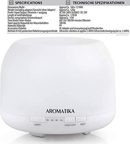 aromatika-aroma-diffuser-500ml-ultraschall-luftbefeuchter-mit-led image 8