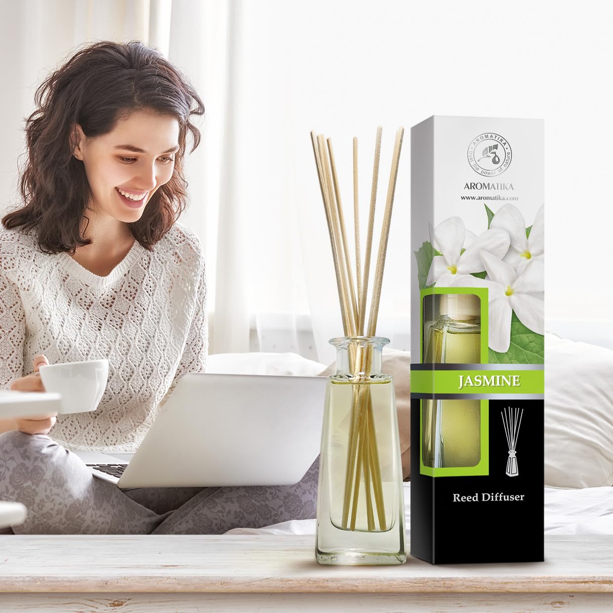 aromatika-raumduft-diffuser-jasmin-100ml-mit-st-bchen image 6