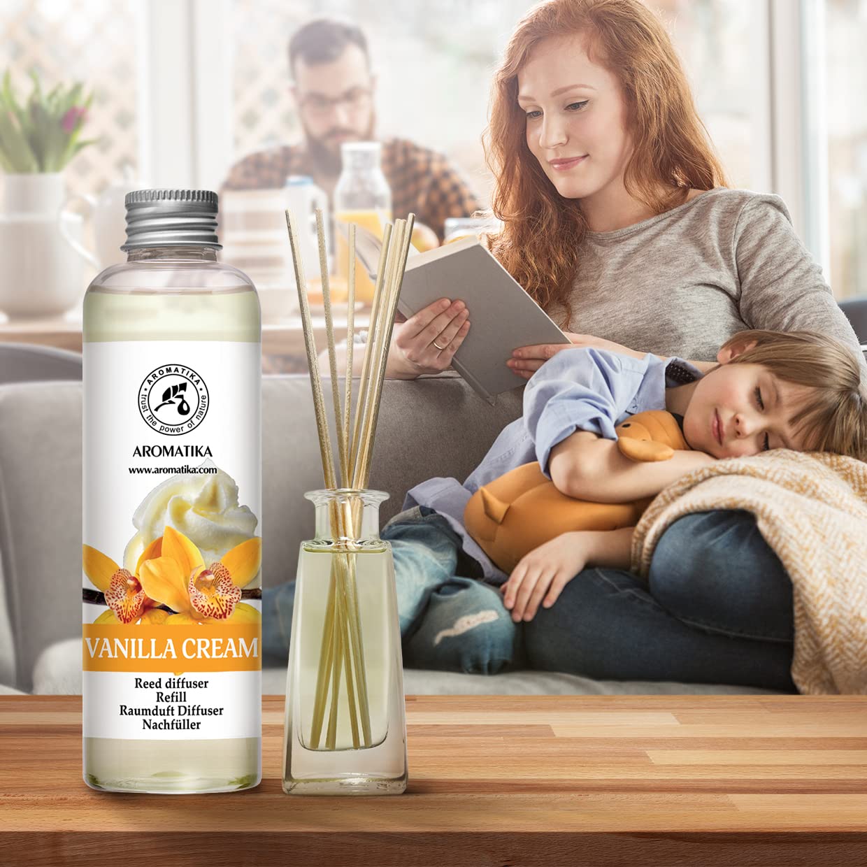 aromatika-diffuser-nachf-ller-vanille-creme-200ml-reed-diffuser-refill image 6