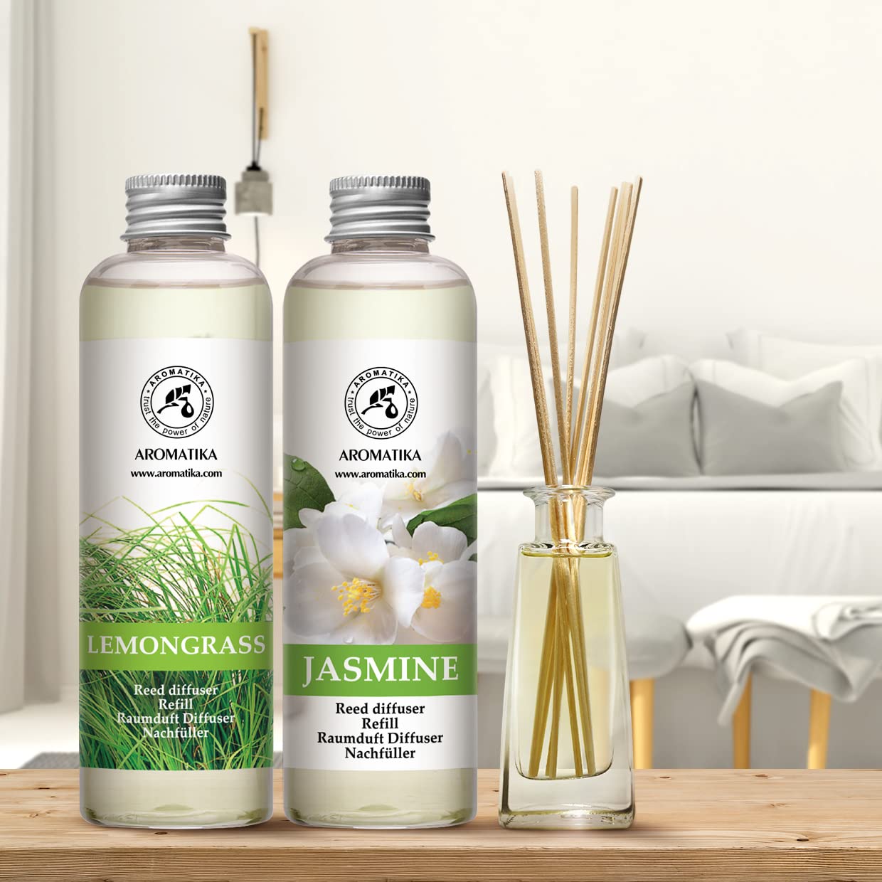 aromatika-raumduft-diffuser-nachf-ller-lemongrass-jasmin-400ml-2x200ml image 4