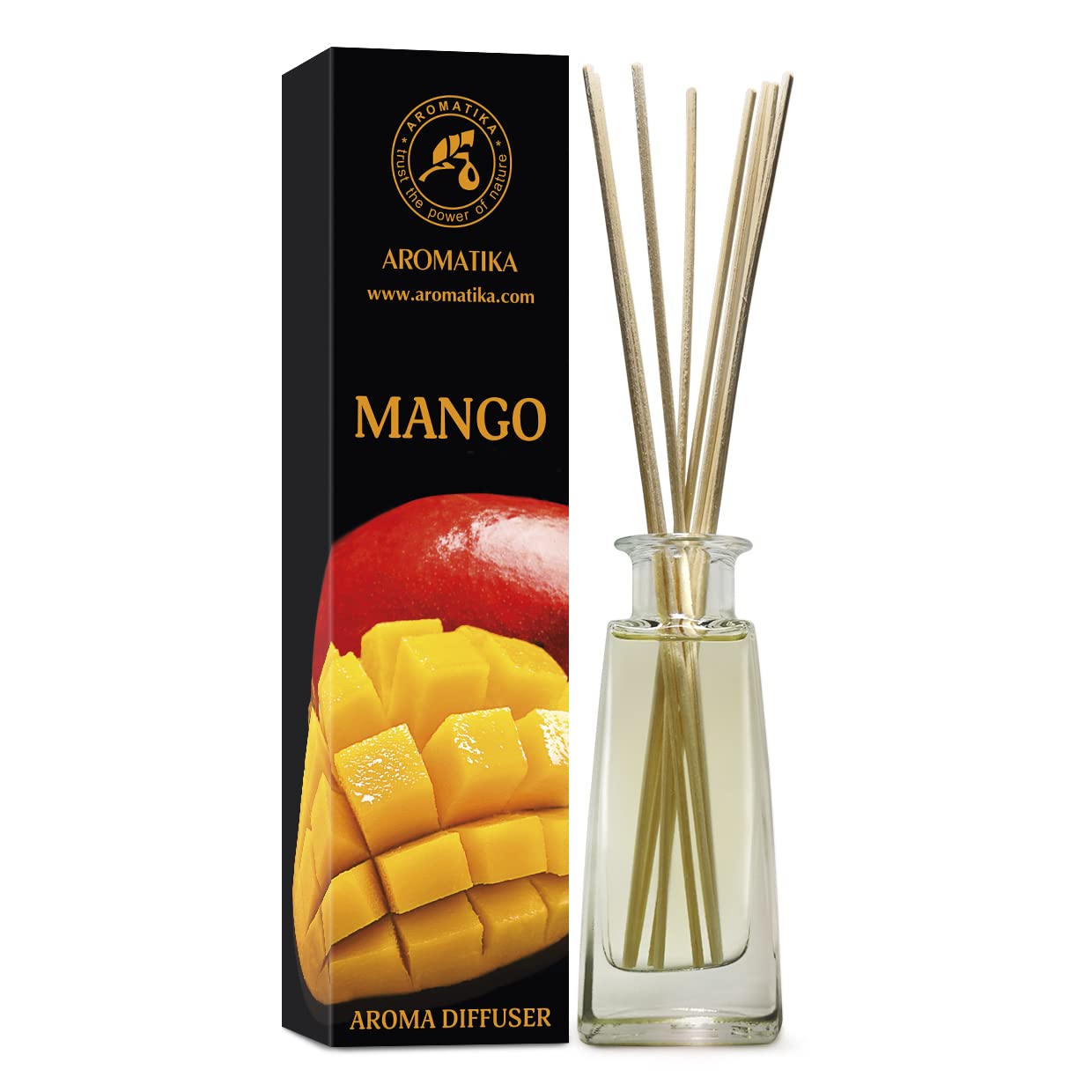 aromatika-mango-aroma-diffusor-100ml-reed-diffusor-mit-8-st-bchen image 1
