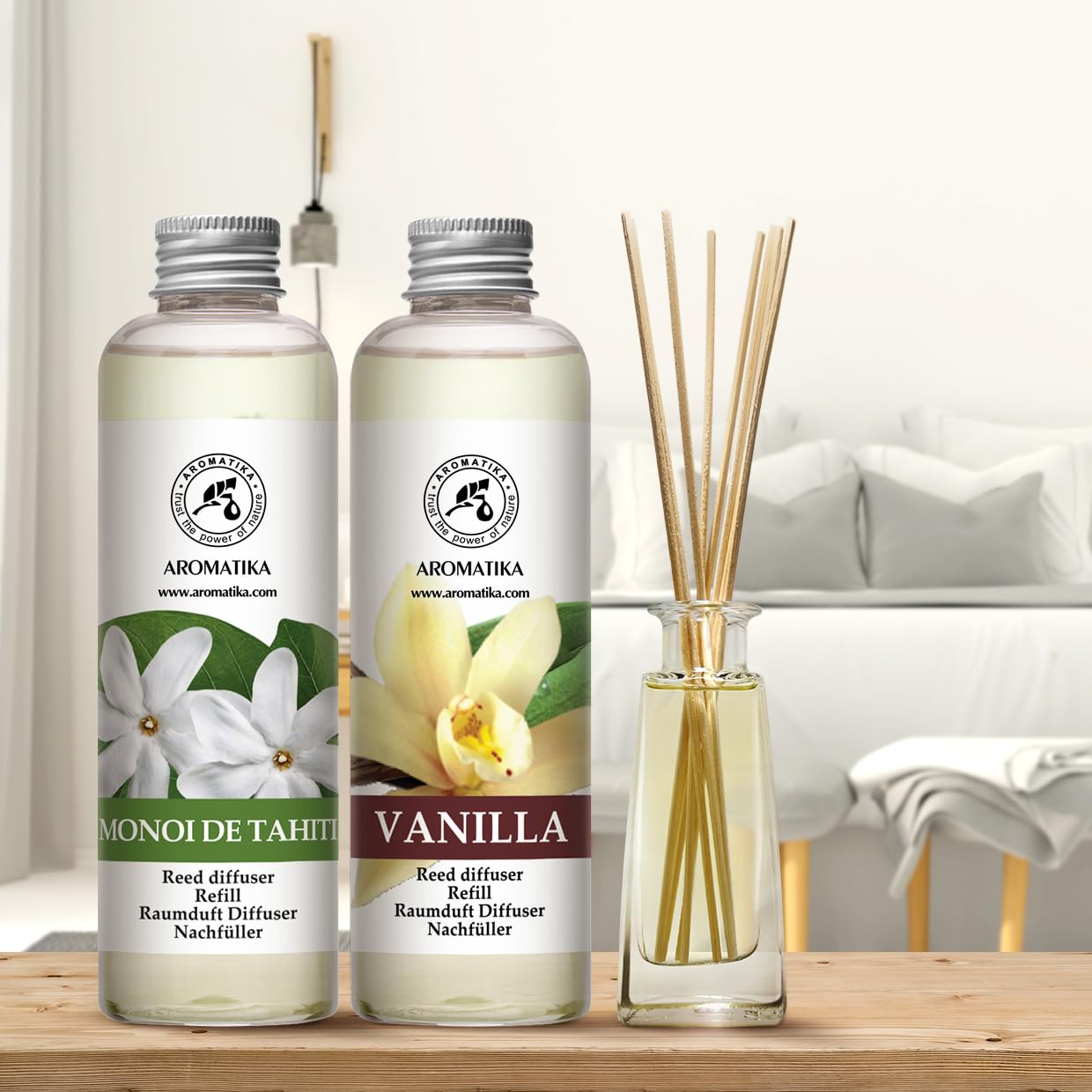 aromatika-monoi-de-tahiti-vanille-reed-diffuser-nachf-ller-2x200ml-400ml image 4