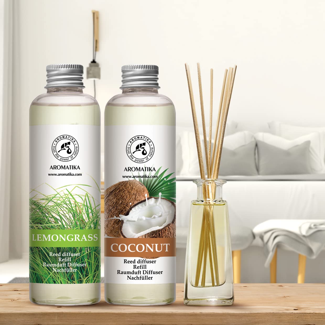 aromatika-raumduft-diffuser-nachf-ller-lemongrass-kokos-400ml-2x200ml-refill-ree image 4