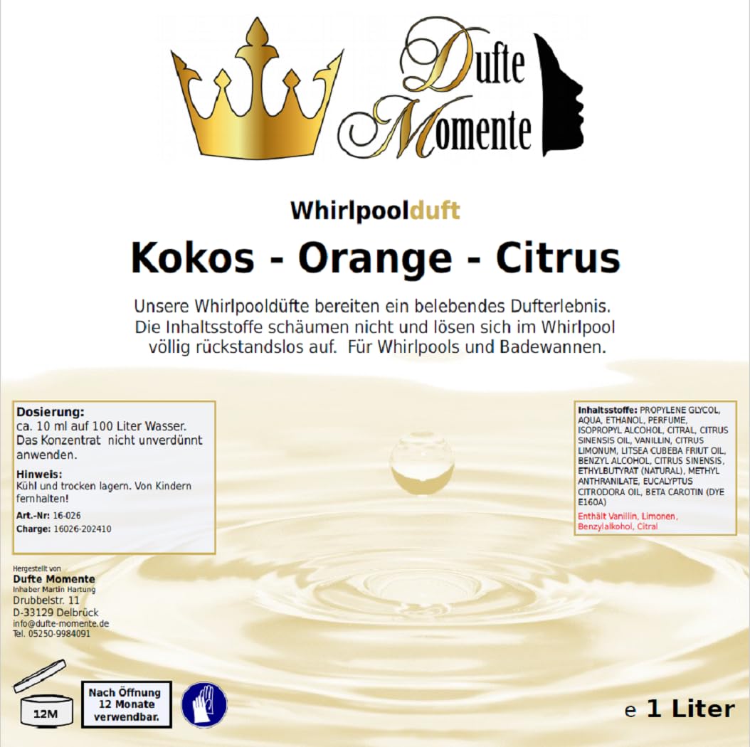 dufte-momente-whirlpool-duft-kokos-orange-citrus-1-liter image 2