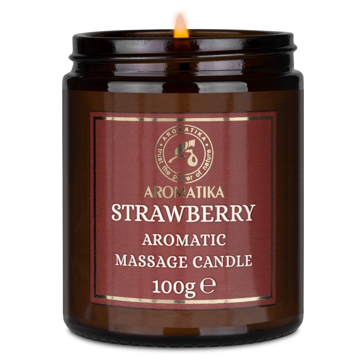aromatika-massagekerze-erdbeere-100g-sojawachs-mit-kokos-und-mandel-l image 2