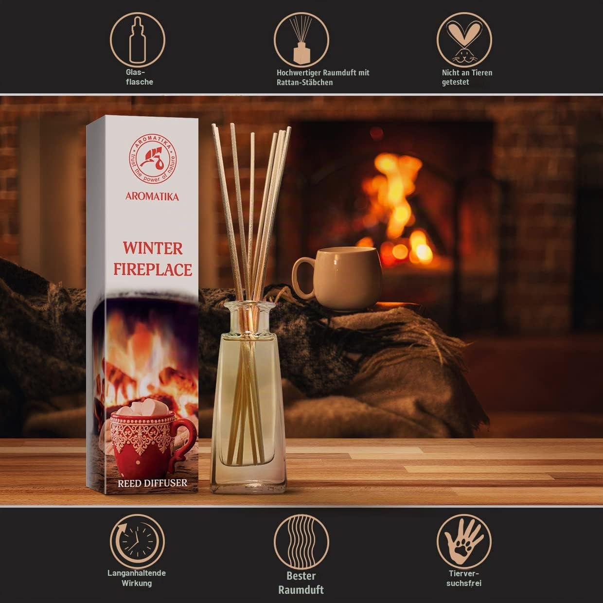 aromatika-winter-kaminfeuer-reed-diffuser-100ml-mit-st-bchen image 5
