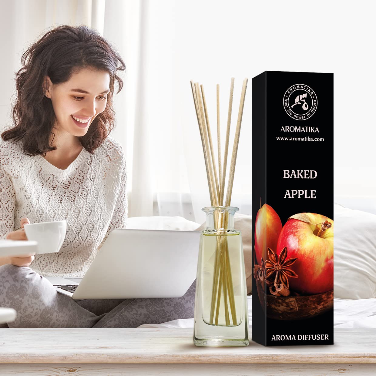 aromatika-raumduft-diffuser-bratapfel-100ml-mit-st-bchen image 6