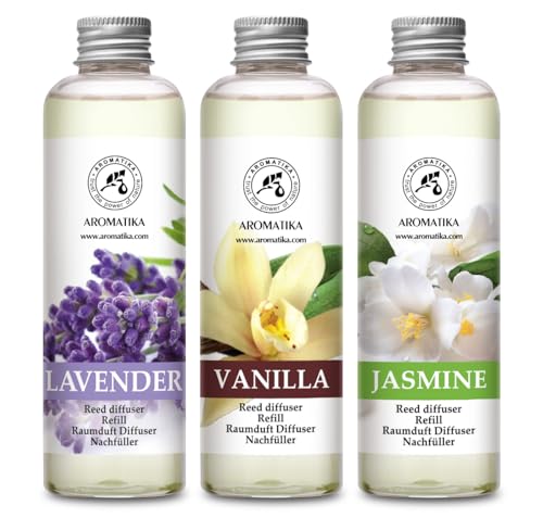 aromatika-raumduft-nachf-llflaschen-lavendel-vanille-jasmin-3x200ml-reed-diffuse image 8