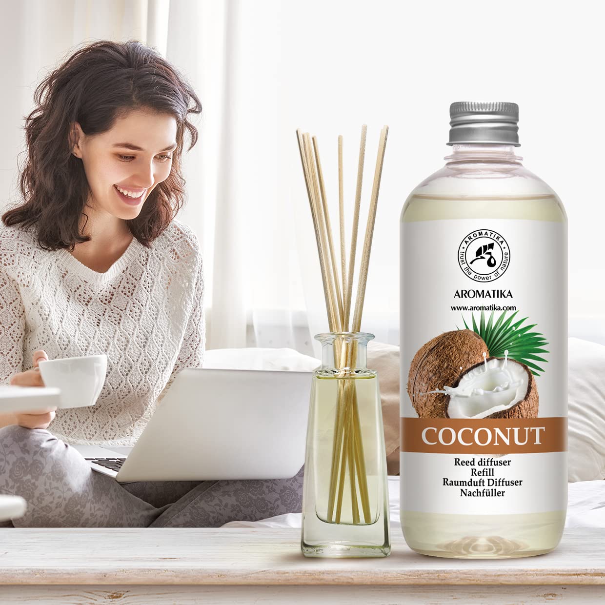 aromatika-diffuser-nachf-ller-lemongrass-kokos-1l image 8