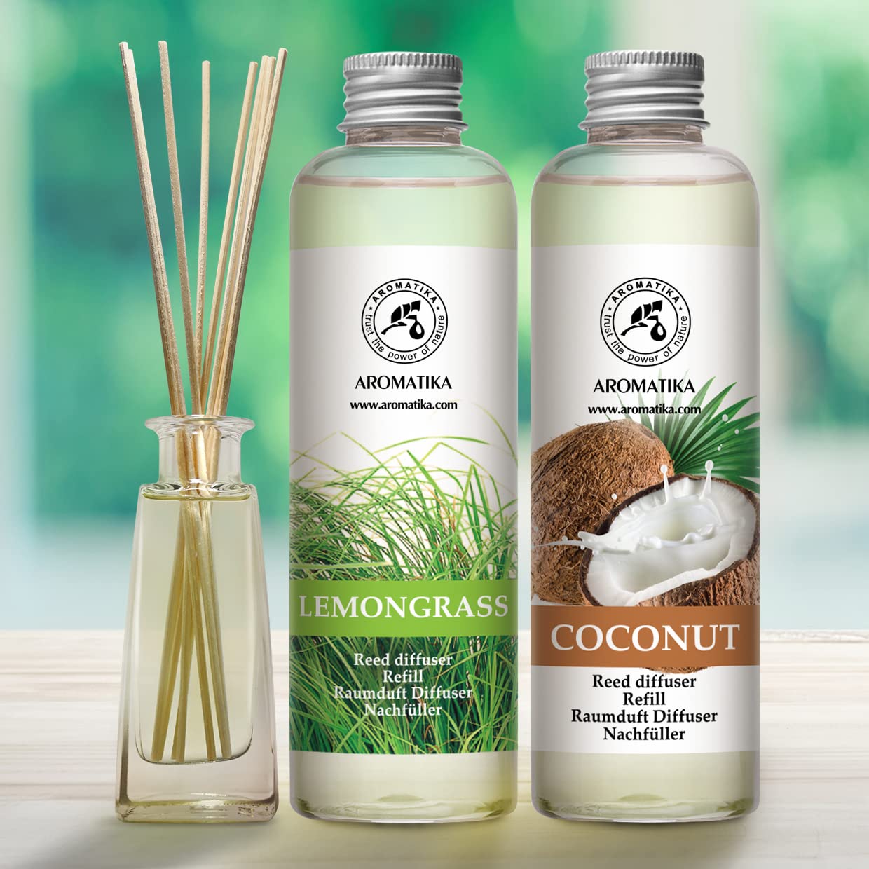 aromatika-raumduft-diffuser-nachf-ller-lemongrass-kokos-400ml-2x200ml-refill-ree image 3