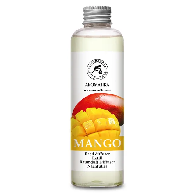 aromatika-reed-diffuser-refill-mango-200ml-mit-rattanst-bchen image 1