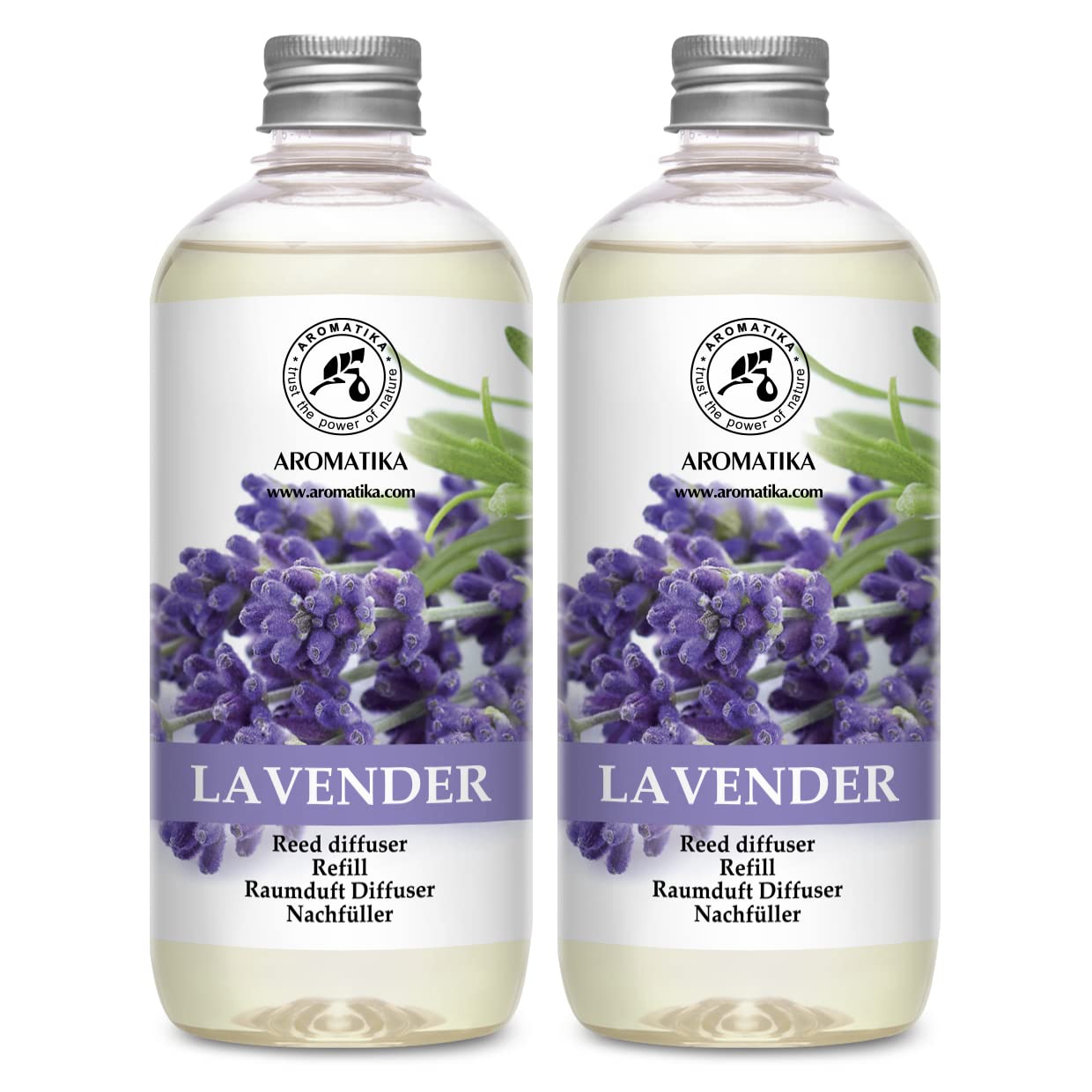 aromatika-raumduft-nachf-ller-lavendel-2x500-ml-f-r-duftdiffusor image 1