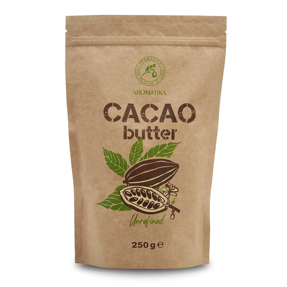 aromatika-cacao-butter-250-g-unraffinierte-kakaobutter-theobroma-cacao image 1